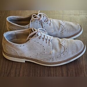 Attitude Grey Suede Wingtip Oxford Derby Shoes Men's Size 11